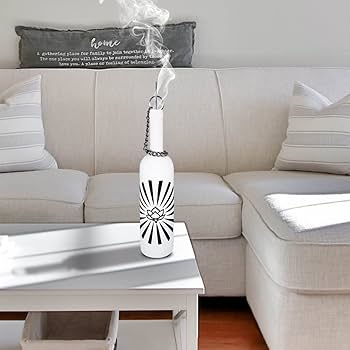 Amazon.com: Sermo Glass Bottle Incense Holder Burner (Lotus